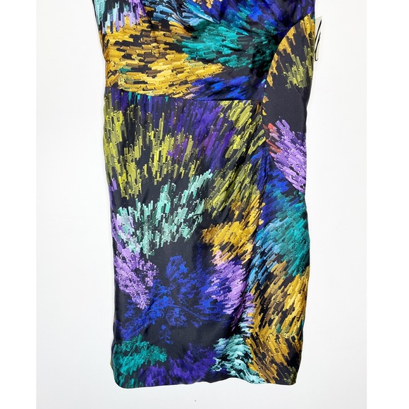 Milly Abstract Print Silk  Dress in Multi Color. Size 2 - Picture 3 of 7
